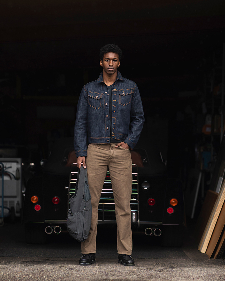 Nudie Jeans Conny Denim Jacket Dry Streaky Mid Blue at CareOfCarl.com