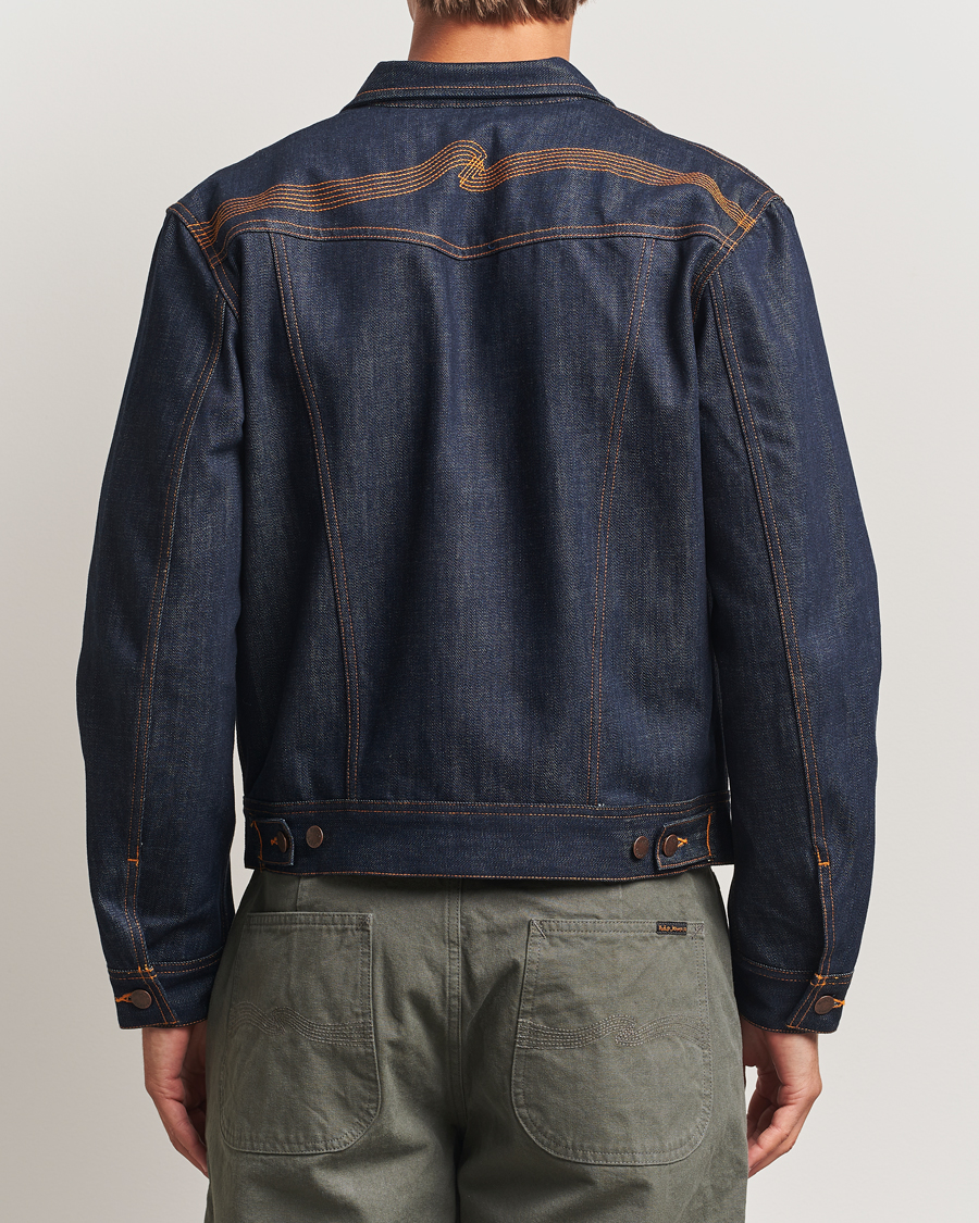 Men | Coats & Jackets | Nudie Jeans | Conny Denim Jacket Dry Streaky Mid Blue
