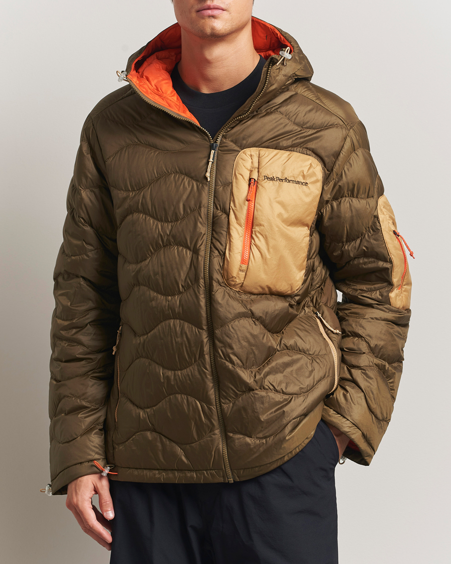 Peak Performance Helium Utility Down Hooded Jacket Meadow Moss