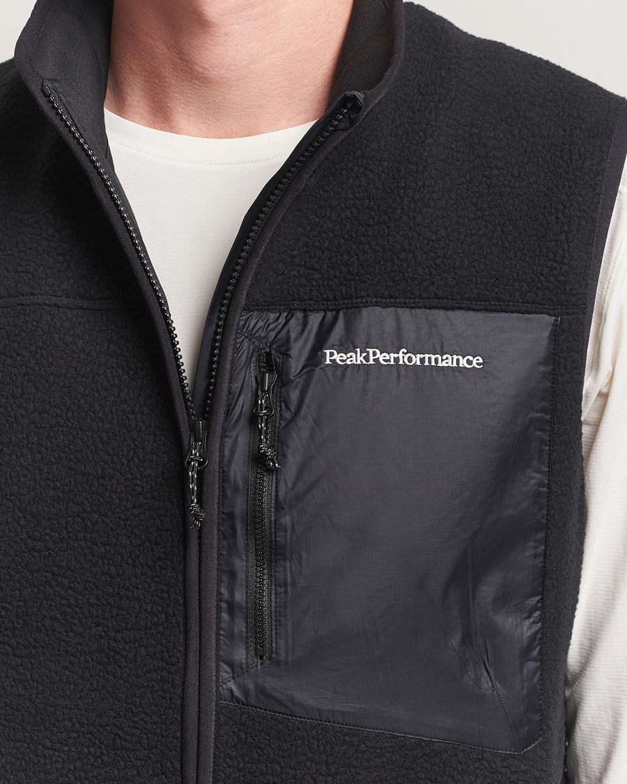 Men | Sweaters & Knitwear | Peak Performance | Pile Vest Black