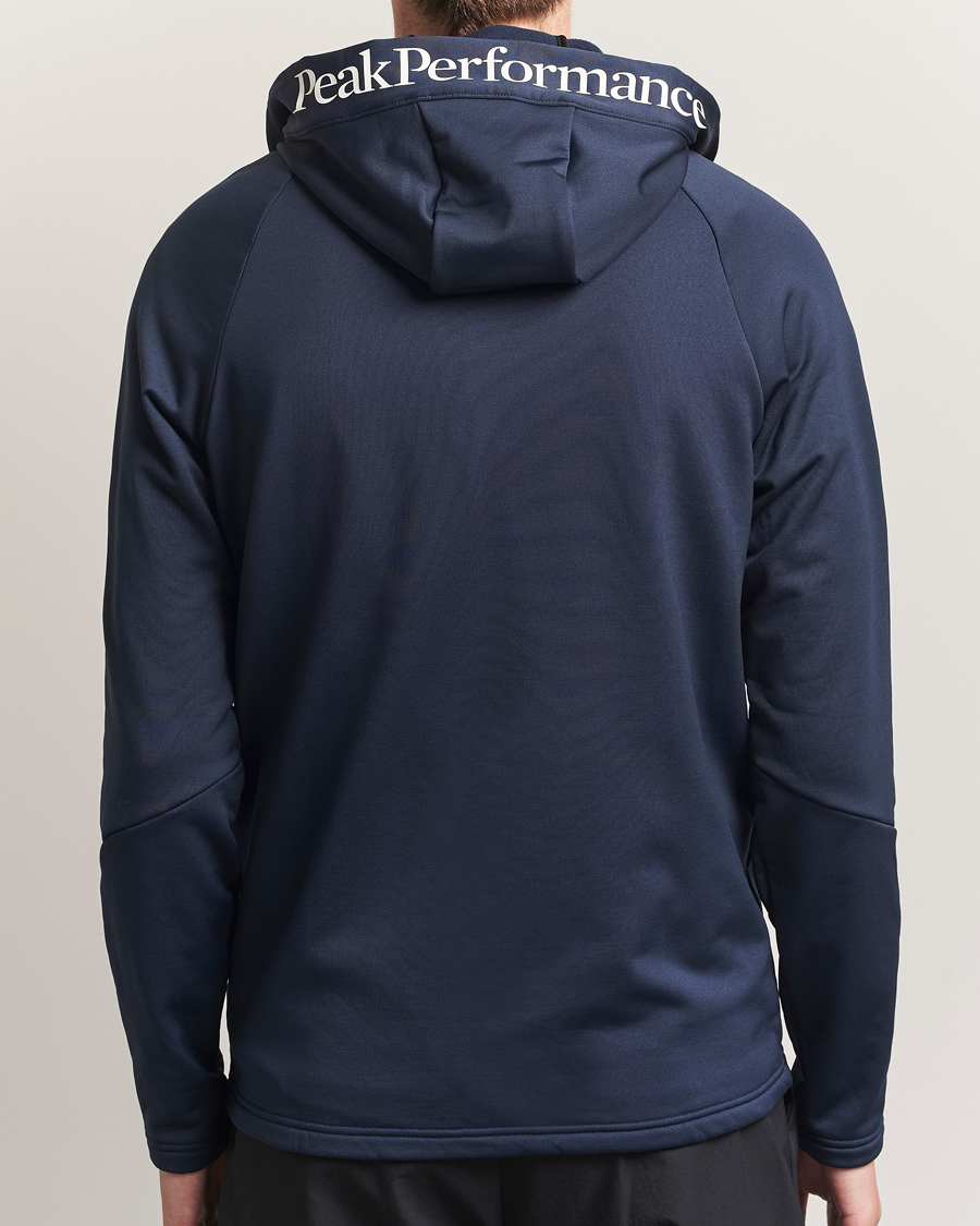 Men | Sweaters & Knitwear | Peak Performance | Rider Full Zip Hoodie Blue Shadow