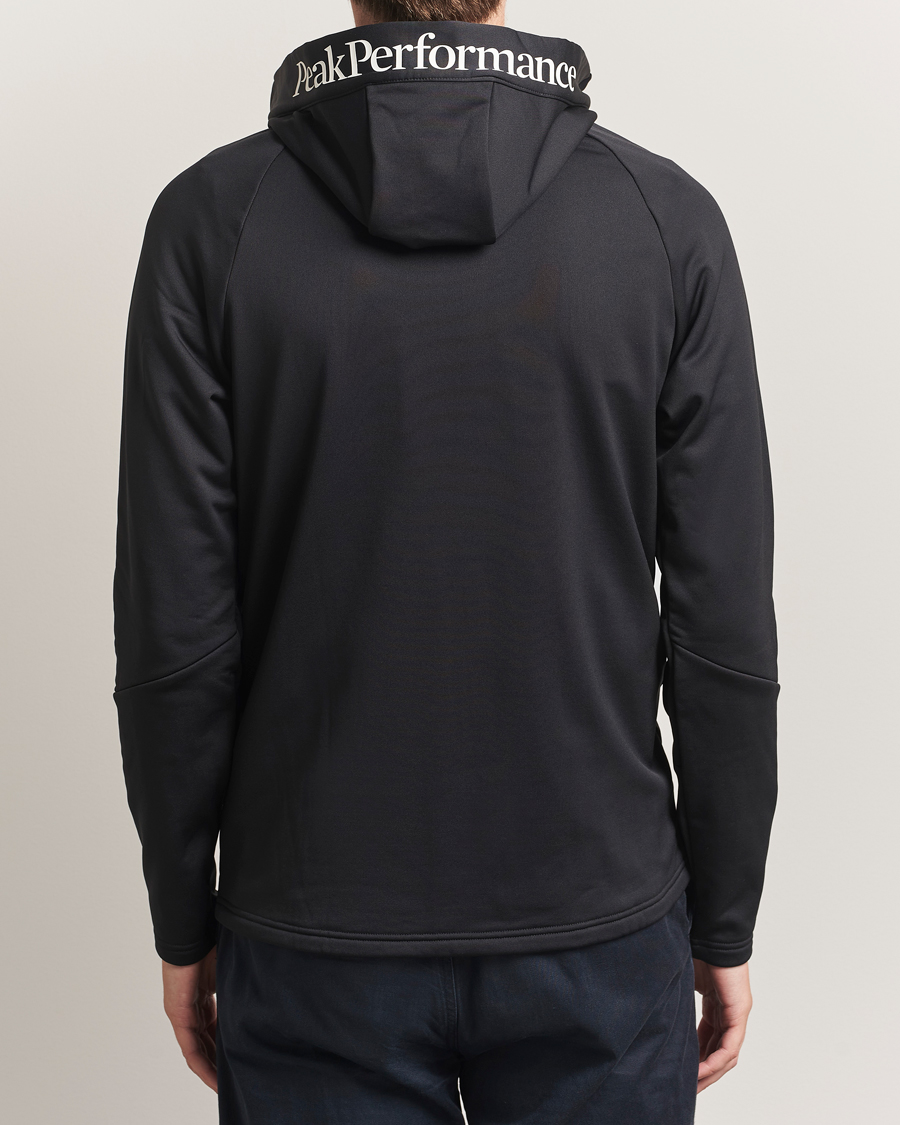 Men | Sweaters & Knitwear | Peak Performance | Rider Full Zip Hoodie Black