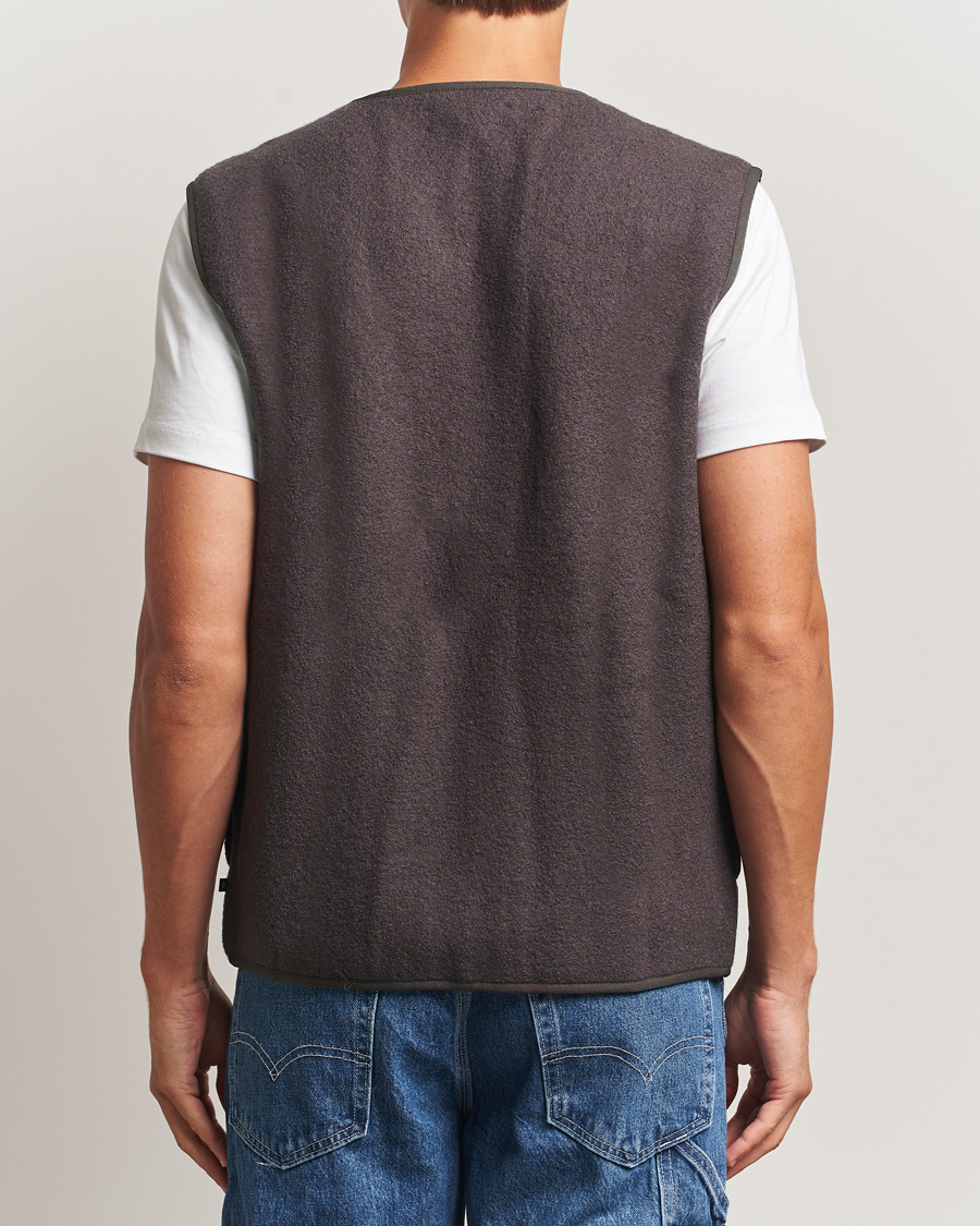 Men | Coats & Jackets | Samsøe Samsøe | Hannes Boiled Wool Vest Turkish Coffee