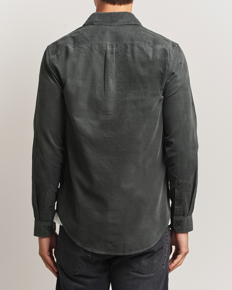 Men | Shirts | Samsøe Samsøe | Liam Baby Cord Shirt Black Oyster