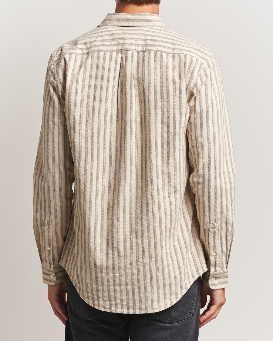 Men | Shirts | Samsøe Samsøe | Liam Striped Shirt Canteen Green