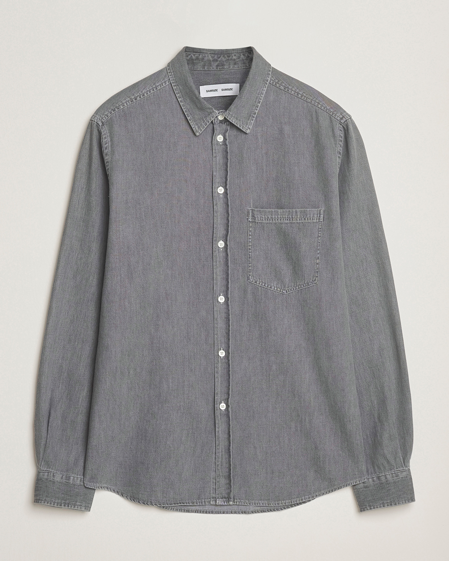 Men | Shirts | Samsøe Samsøe | Ryan Chambray Shirt Light Grey