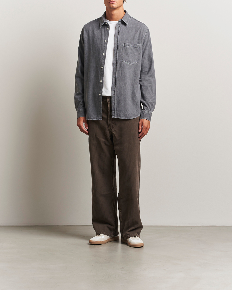 Men | Shirts | Samsøe Samsøe | Ryan Chambray Shirt Light Grey