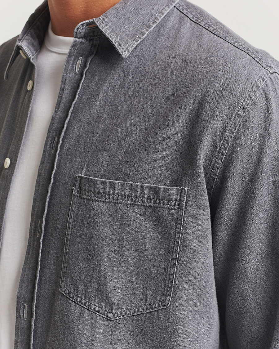 Men | Shirts | Samsøe Samsøe | Ryan Chambray Shirt Light Grey