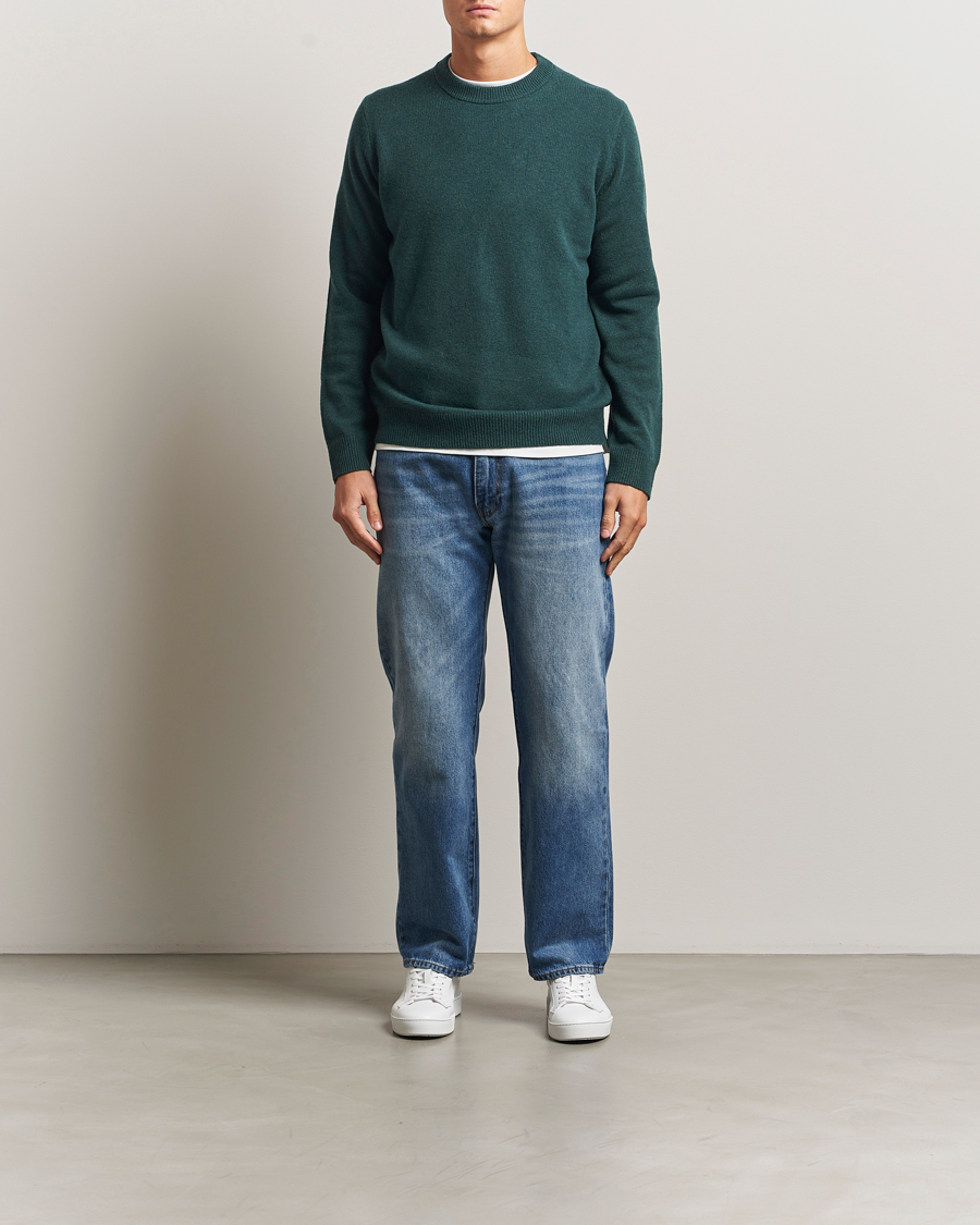 Men | Sweaters & Knitwear | Samsøe Samsøe | Isak Knitted Crew Neck Green Gables
