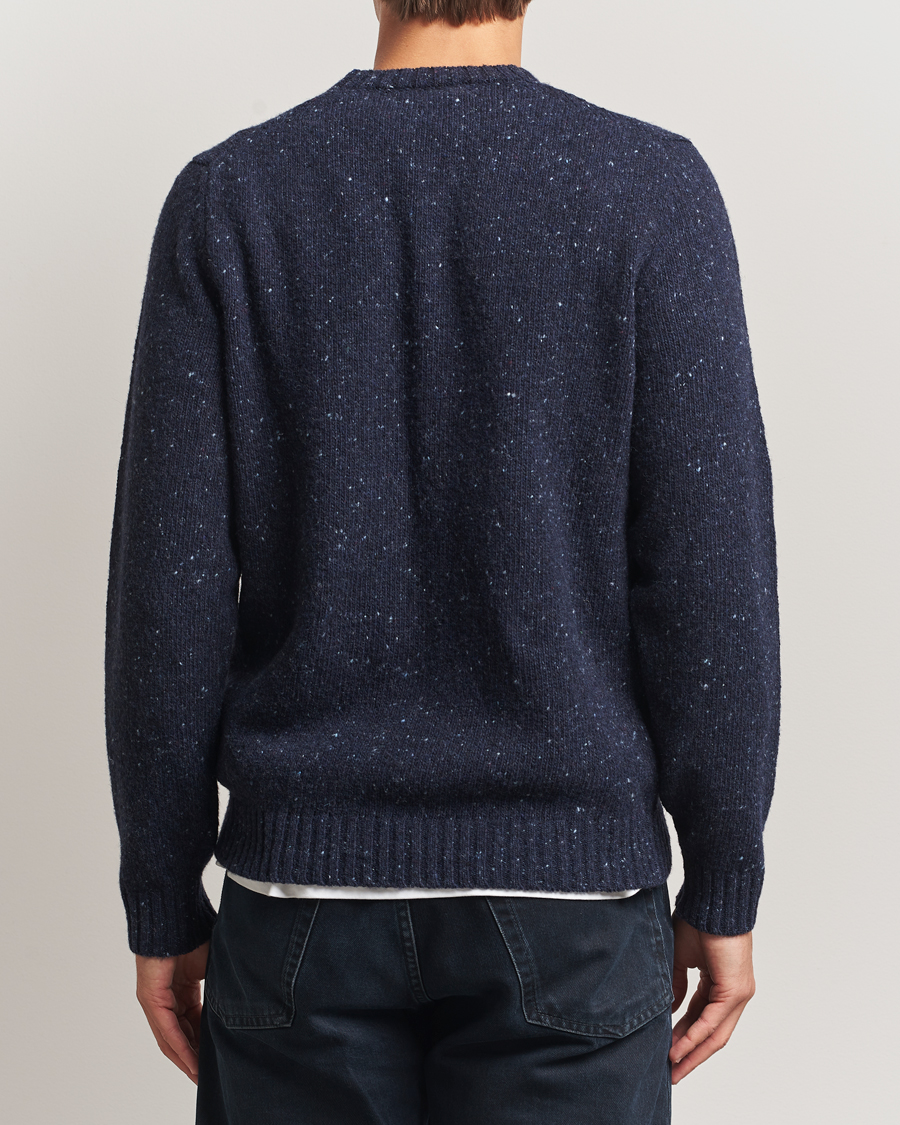 Men | Sweaters & Knitwear | Samsøe Samsøe | Nataniel Donegal Knitted Crew Neck Salute Navy