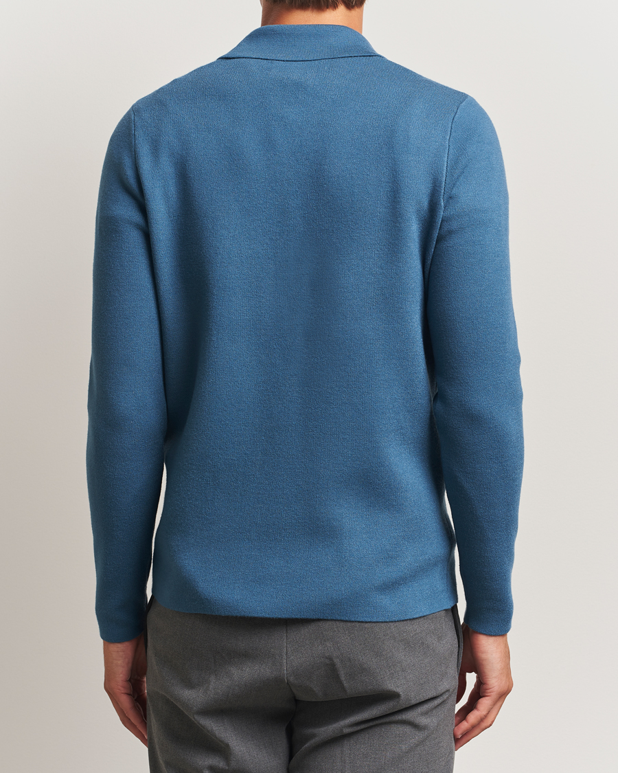 Men | Sweaters & Knitwear | Samsøe Samsøe | Guna Half Zip Stellar Blue