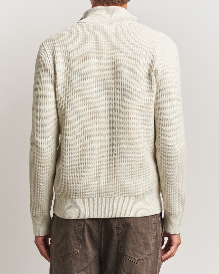 Men | Sweaters & Knitwear | Samsøe Samsøe | Dem Structured Knitted Full Zip Silver Birch
