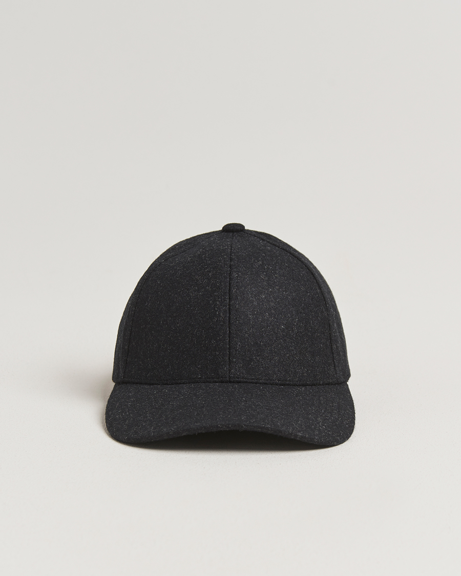 Men | Hats & Caps | Varsity Headwear | Flannel Baseball Cap Jade Black