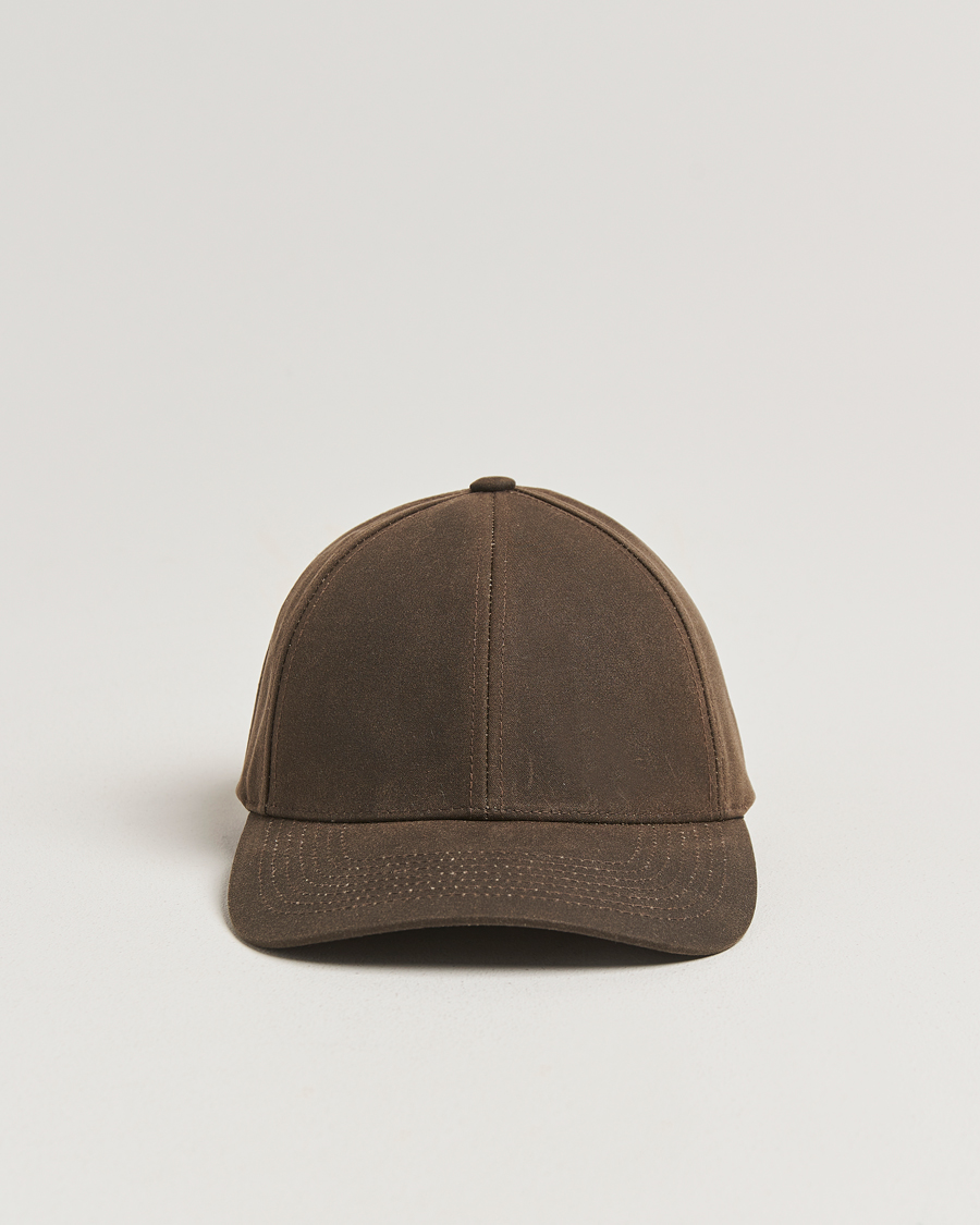Men | Hats & Caps | Varsity Headwear | Oilskin Baseball Cap Chestnut Brown
