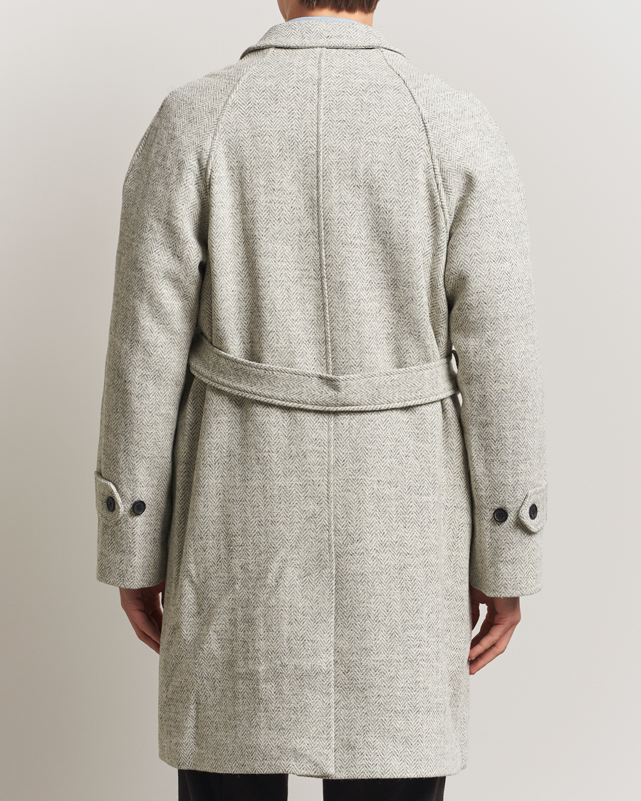 Men | Coats & Jackets | Walker Slater | Watson Harris Tweed Herringbone Coat Light Grey