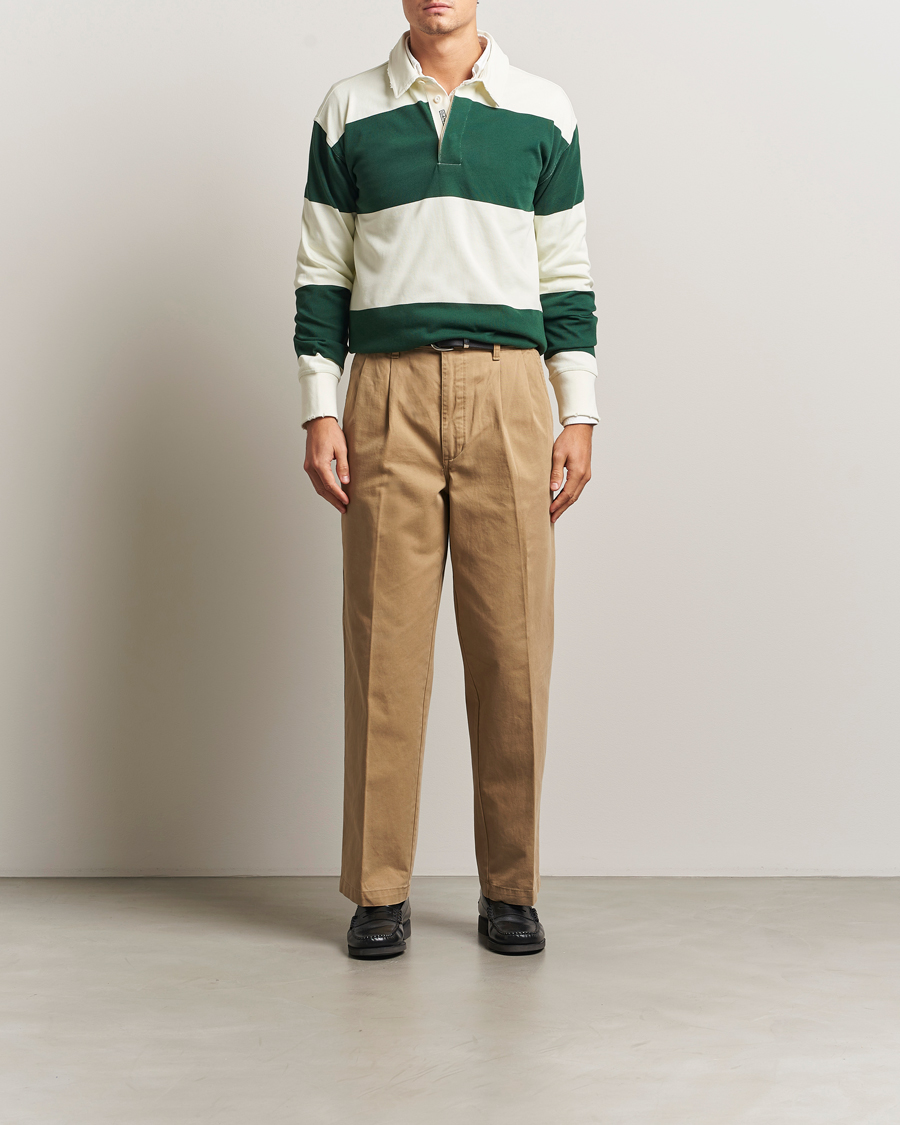 GANT 240 Mulberry Street Block Stripe Heavy Rugger Forest Green