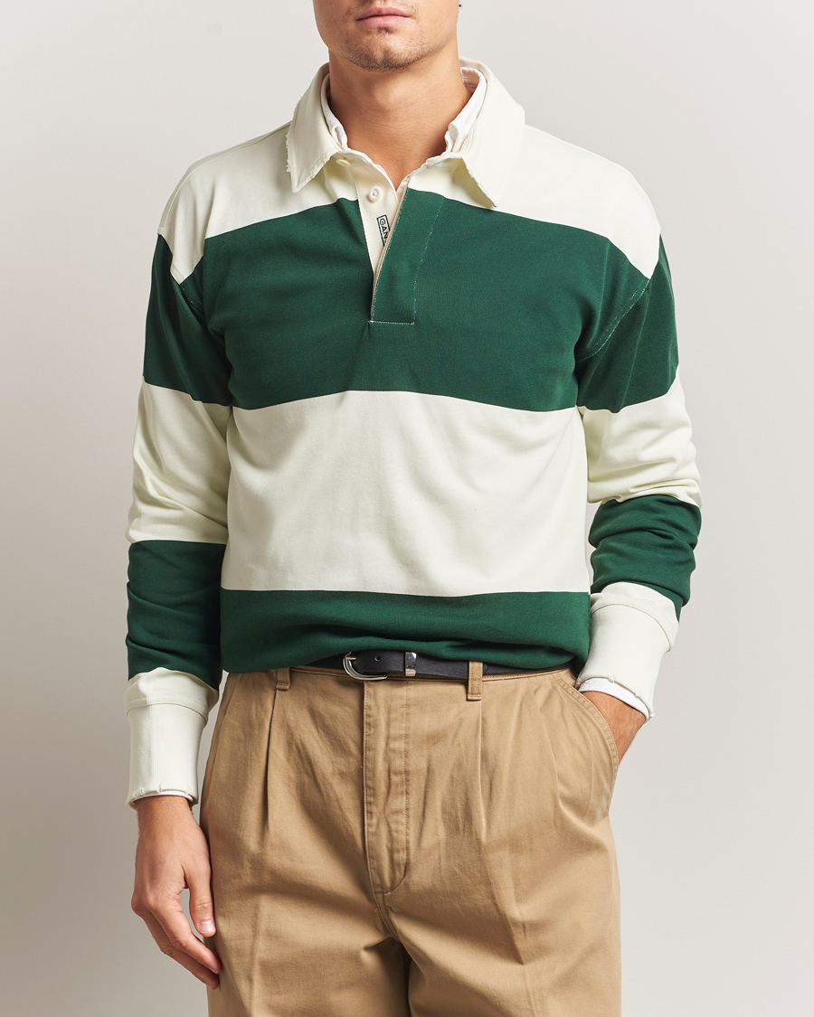 GANT 240 Mulberry Street Block Stripe Heavy Rugger Forest Green