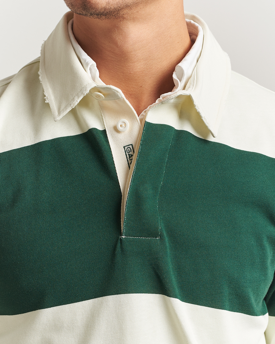 GANT 240 Mulberry Street Block Stripe Heavy Rugger Forest Green
