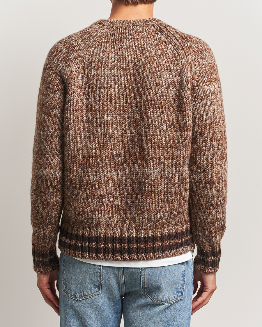 Men | Sweaters & Knitwear | GANT 240 Mulberry Street | Wool Heavy Knitted Sweater Light Brown Melange