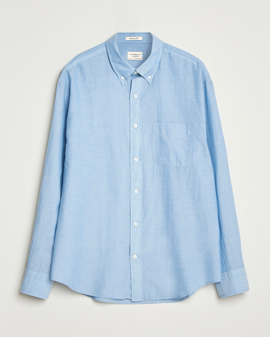 Men | Shirts | GANT 240 Mulberry Street | Relaxed Fit Chambray Shirt Light Indigo