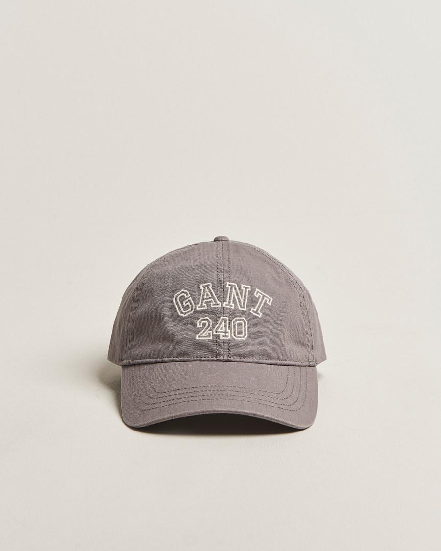 Men | Hats & Caps | GANT 240 Mulberry Street | Washed Canvas Cap Steel Grey