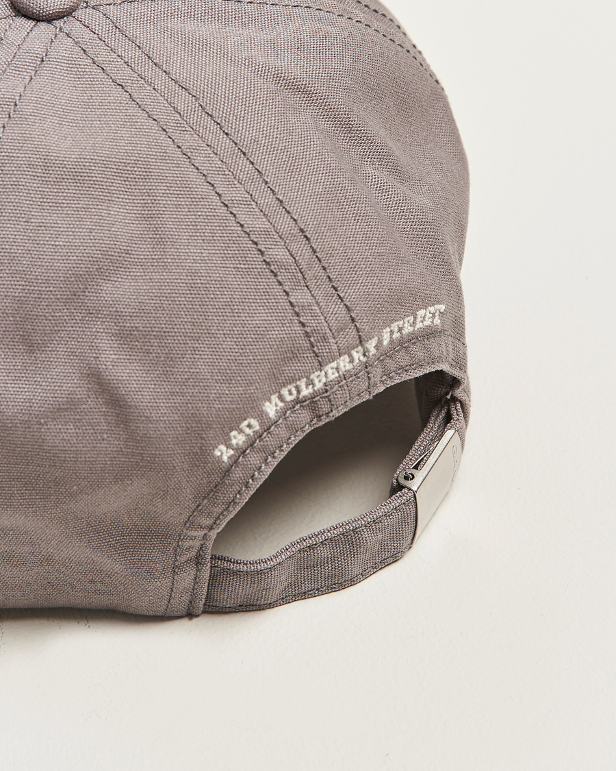 Men | Hats & Caps | GANT 240 Mulberry Street | Washed Canvas Cap Steel Grey