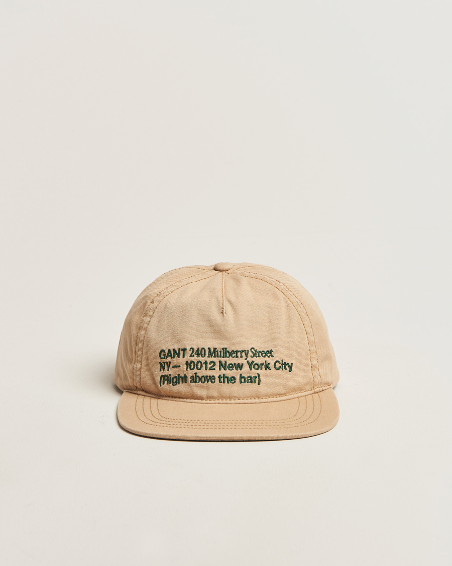 Men | Hats & Caps | GANT 240 Mulberry Street | Canvas Cap Light Taupe