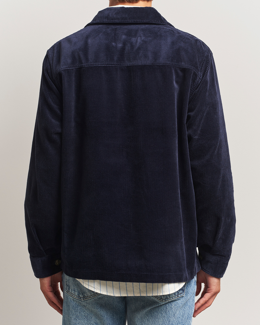 Men | Shirts | GANT | Regular Fit Corduroy Overshirt Evening Blue