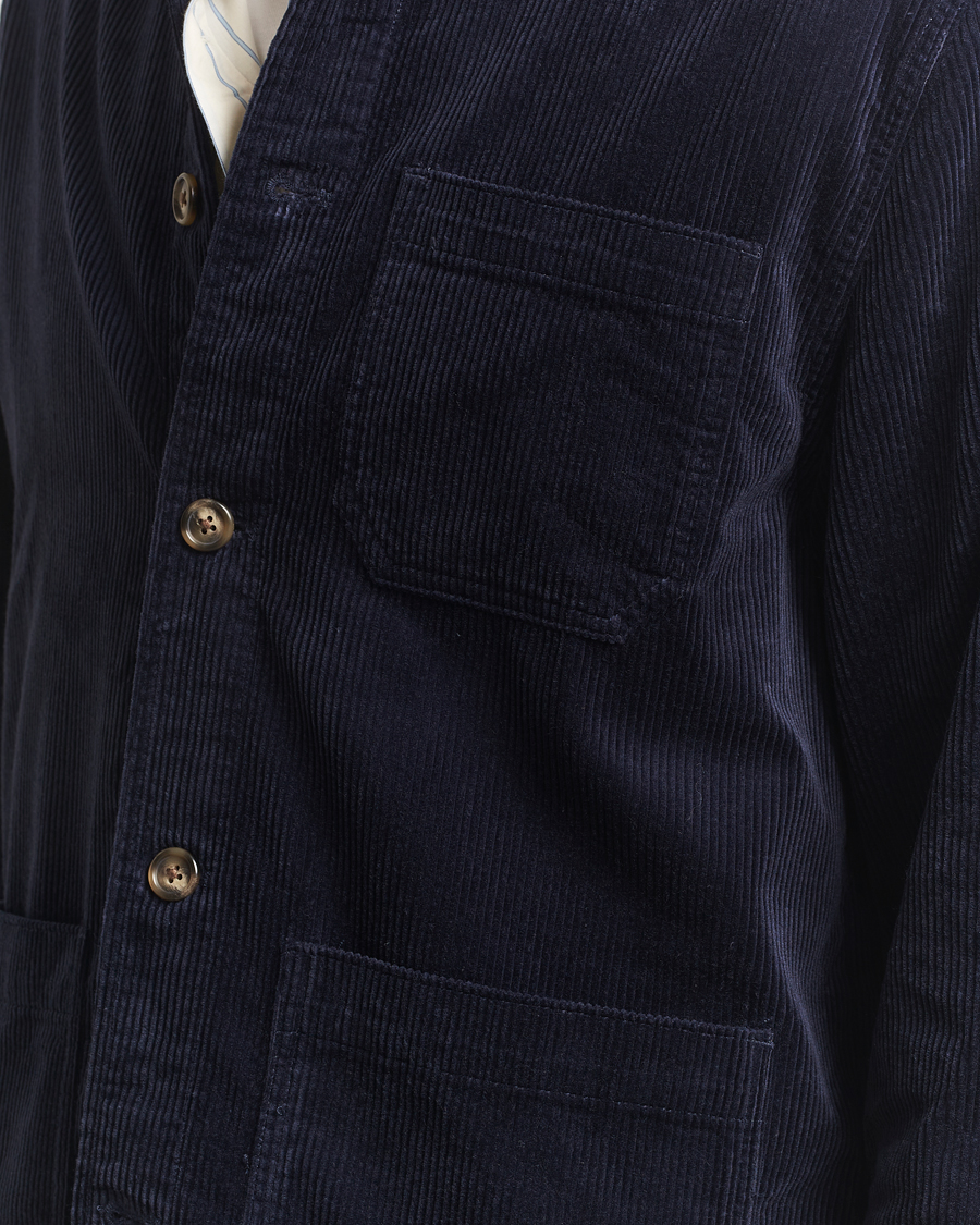 Men | Shirts | GANT | Regular Fit Corduroy Overshirt Evening Blue