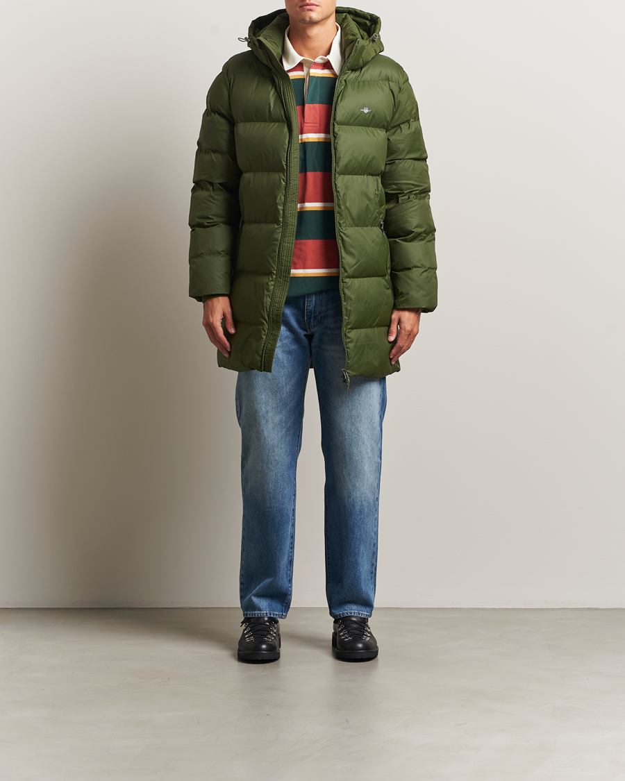 Men | Coats & Jackets | GANT | The Active Cloud Mid Length Jacket Country Green