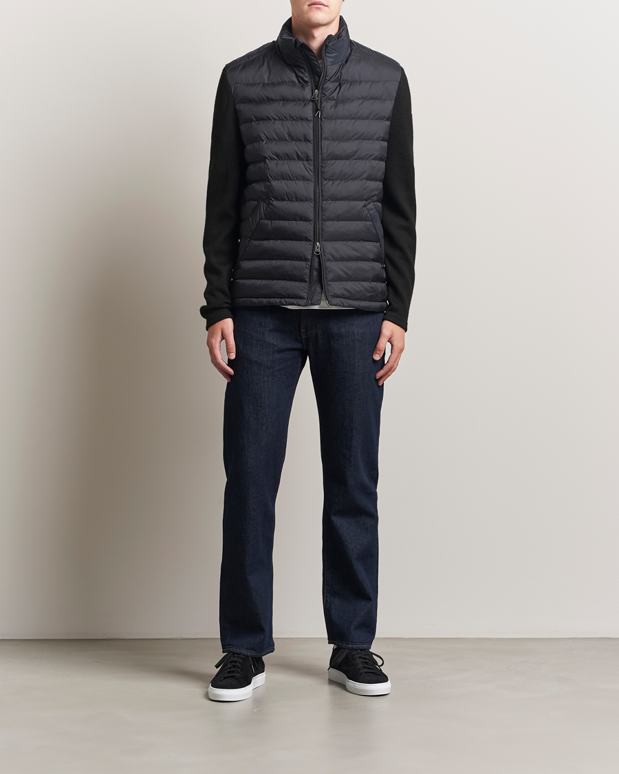 Men | Coats & Jackets | Gant | Mixed Media Hybrid Jacket Black