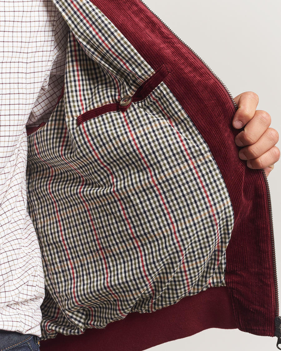 Men | Coats & Jackets | GANT | Corduroy Harrington Jacket Plumped Red