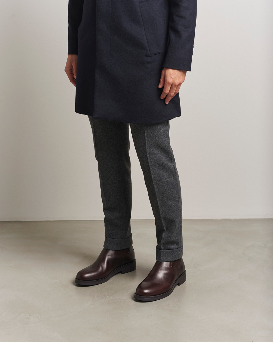 Men | Boots | GANT | Prepdale Leather Chelsea Boot Dark Brown