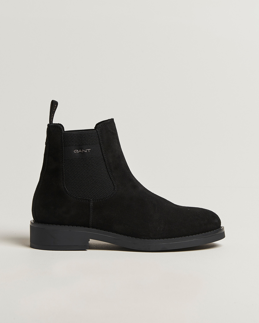 Men | Boots | GANT | Prepdale Suede Chelsea Boot Black