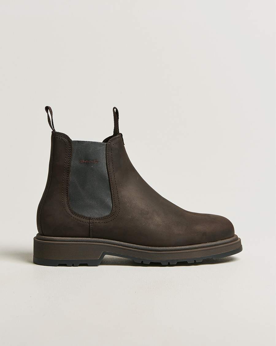 Men | Boots | GANT | Blisdor Rough Leather Chelsea Boot Dark Brown