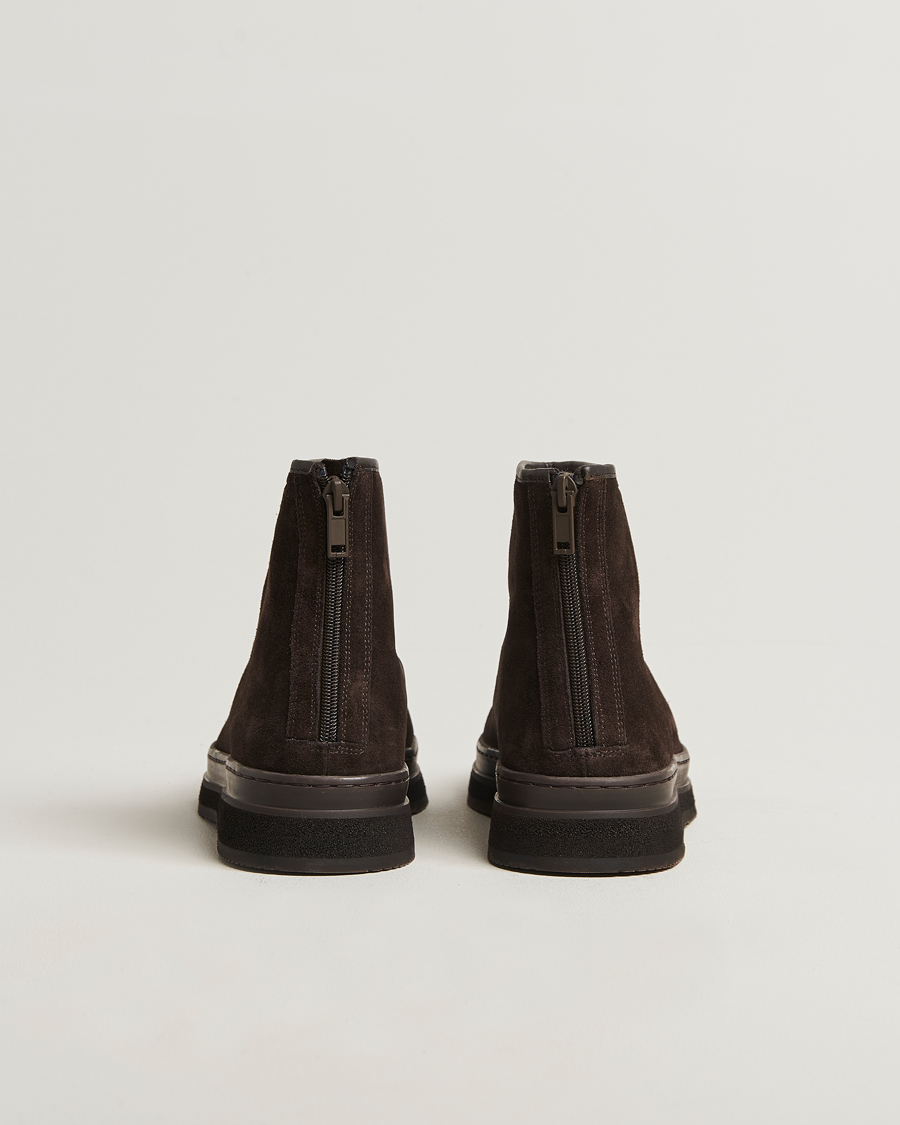 Men | Boots | GANT | Blistown Shearling Suede Curling Boot Espresso Brown