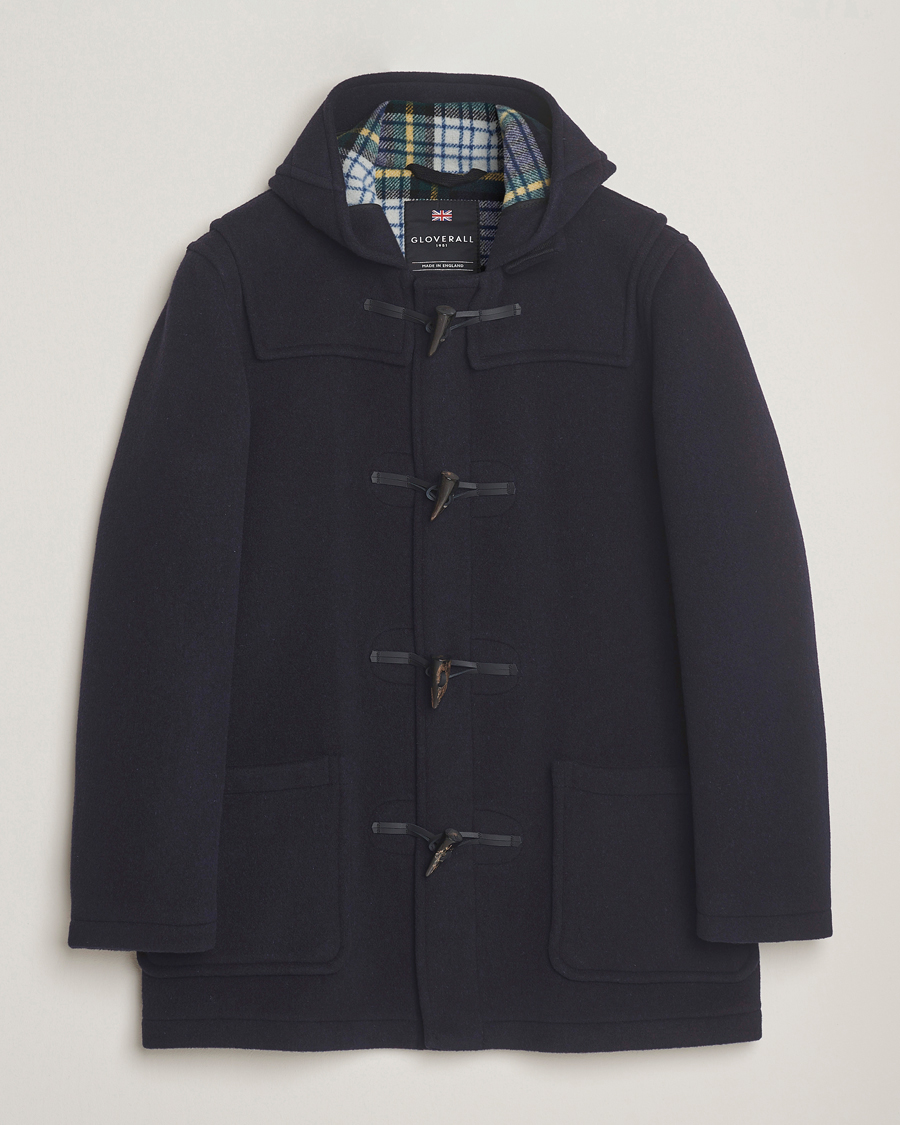 Men | Coats & Jackets | Gloverall | Mid Length Duffle Coat Navy/Dress Gordon