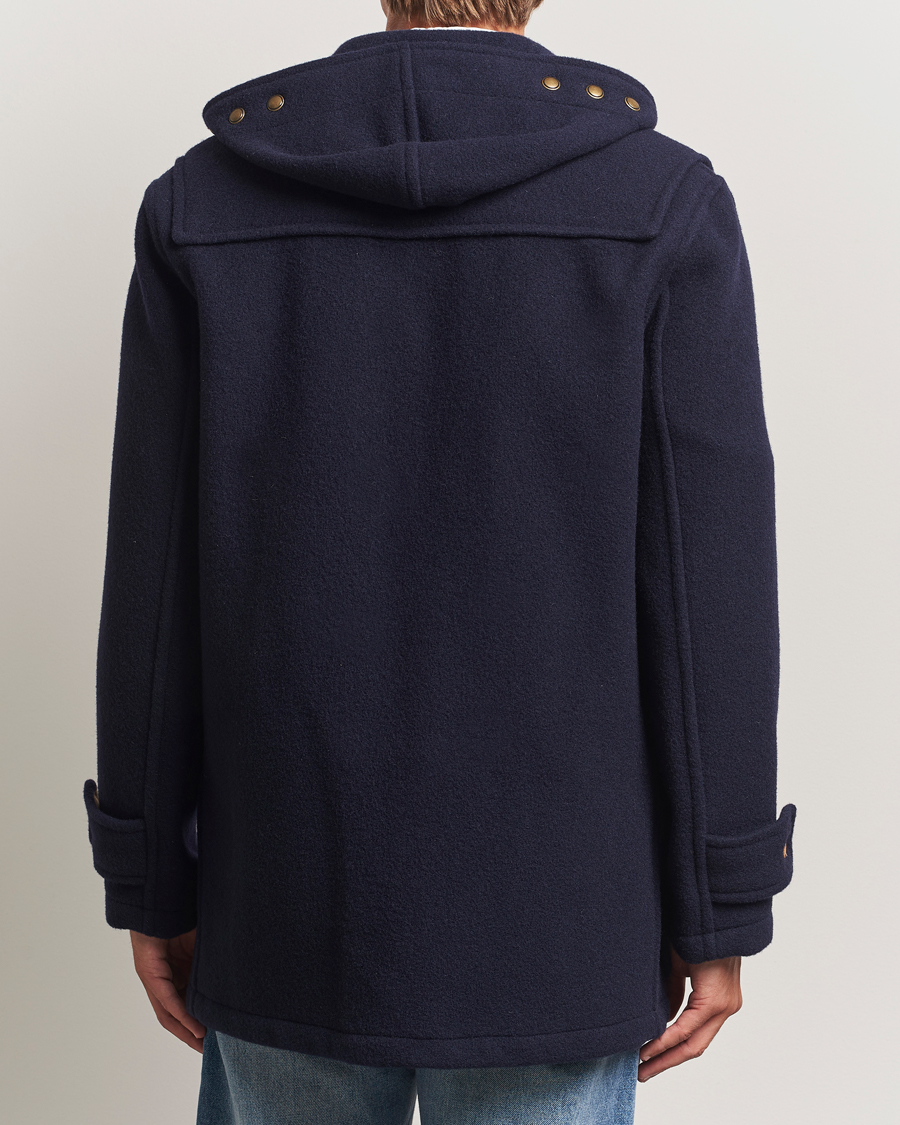 Gloverall Mid Length Monty Union Jack Duffle Coat Navy at