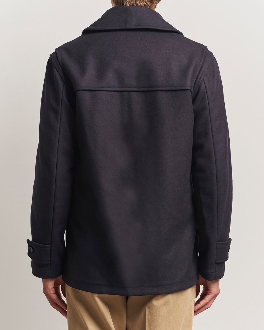 Gloverall Shawl Collar Duffle Jacket Navy at CareOfCarl.com