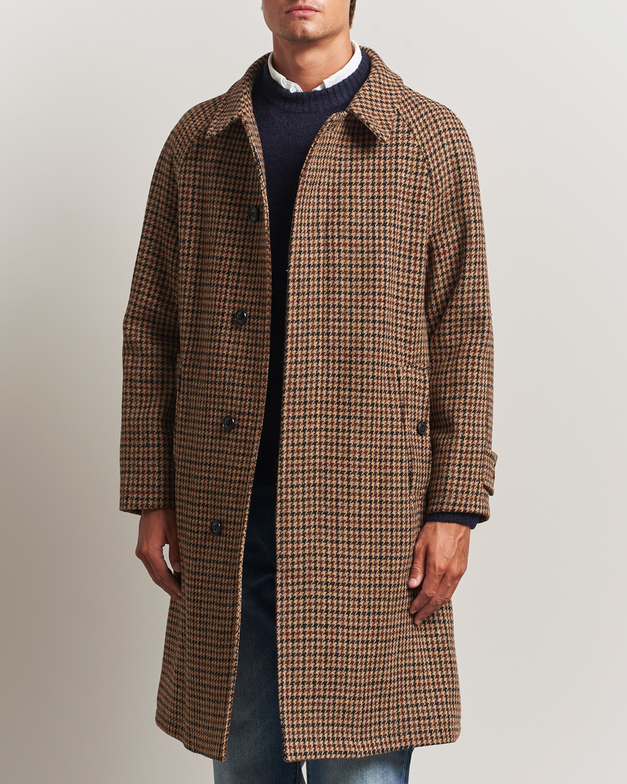 Gloverall Harris Tweed Mac Coat Brown at CareOfCarl.com