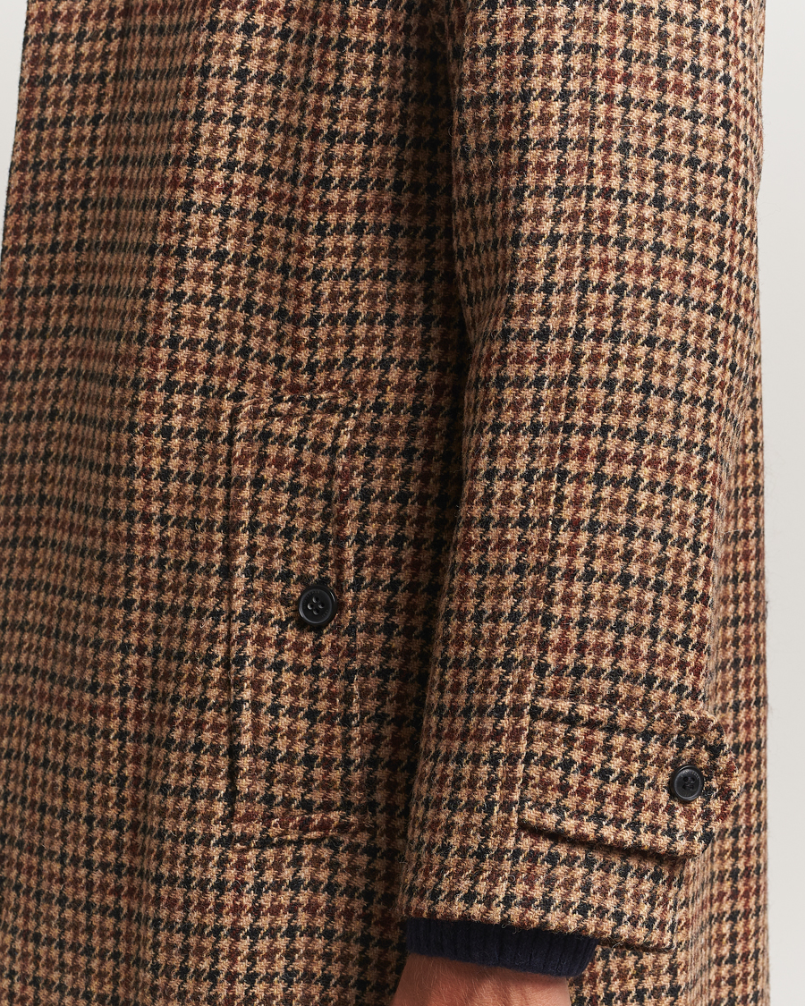 Gloverall Harris Tweed Mac Coat Brown at CareOfCarl.com