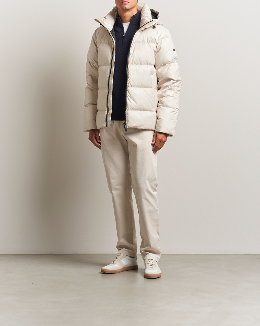 Men | Coats & Jackets | J.Lindeberg | Daryl Down Hooded Jacket Moonbeam
