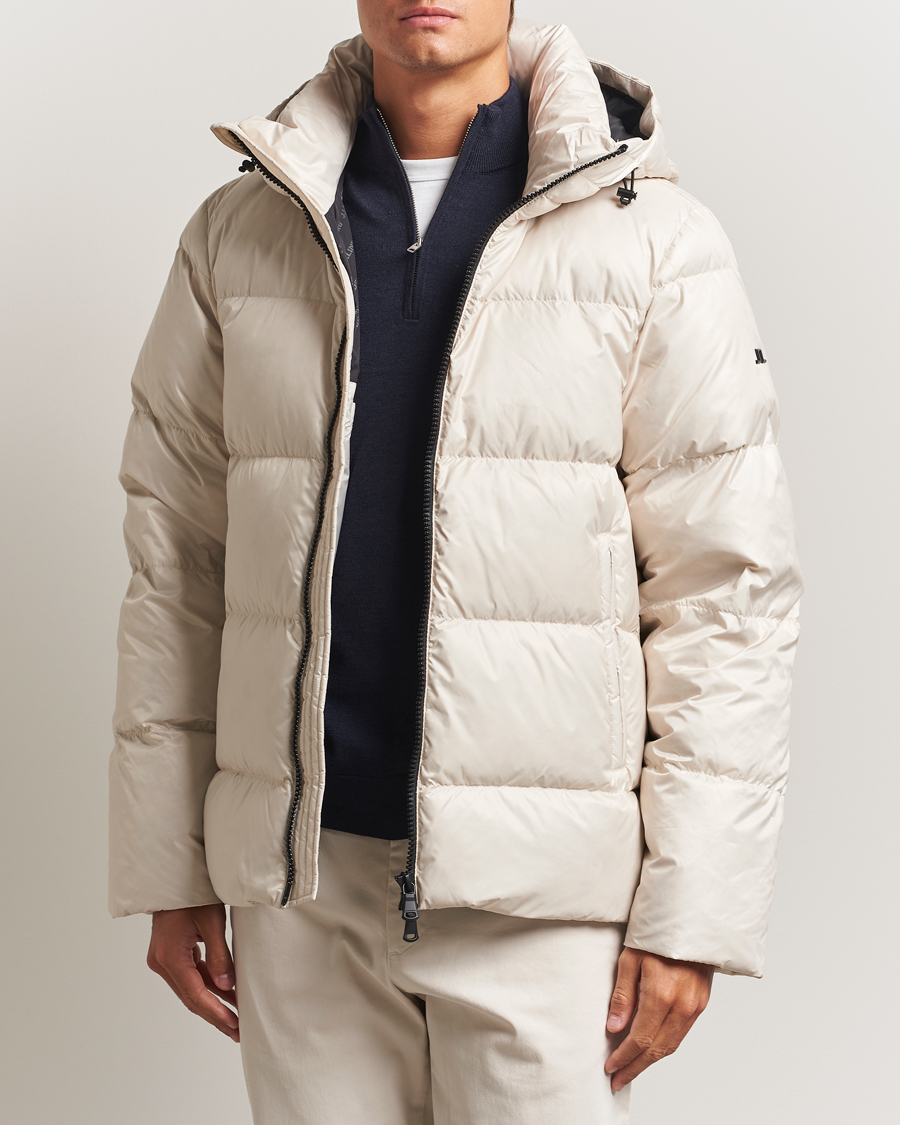 Men | Coats & Jackets | J.Lindeberg | Daryl Down Hooded Jacket Moonbeam