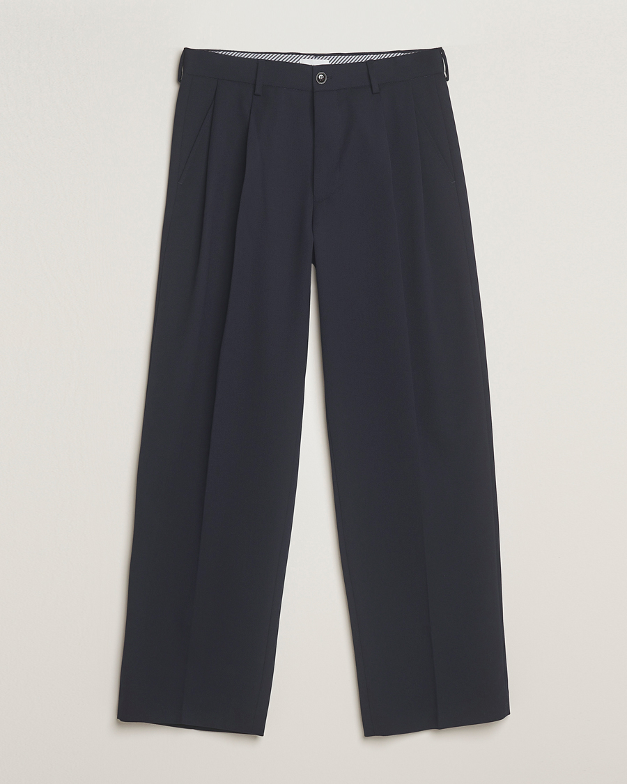 Men | Trousers | NN07 | Justin Double Pleated Suit Trousers Deep Navy