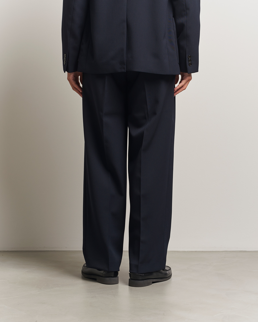 Men | Trousers | NN07 | Justin Double Pleated Suit Trousers Deep Navy