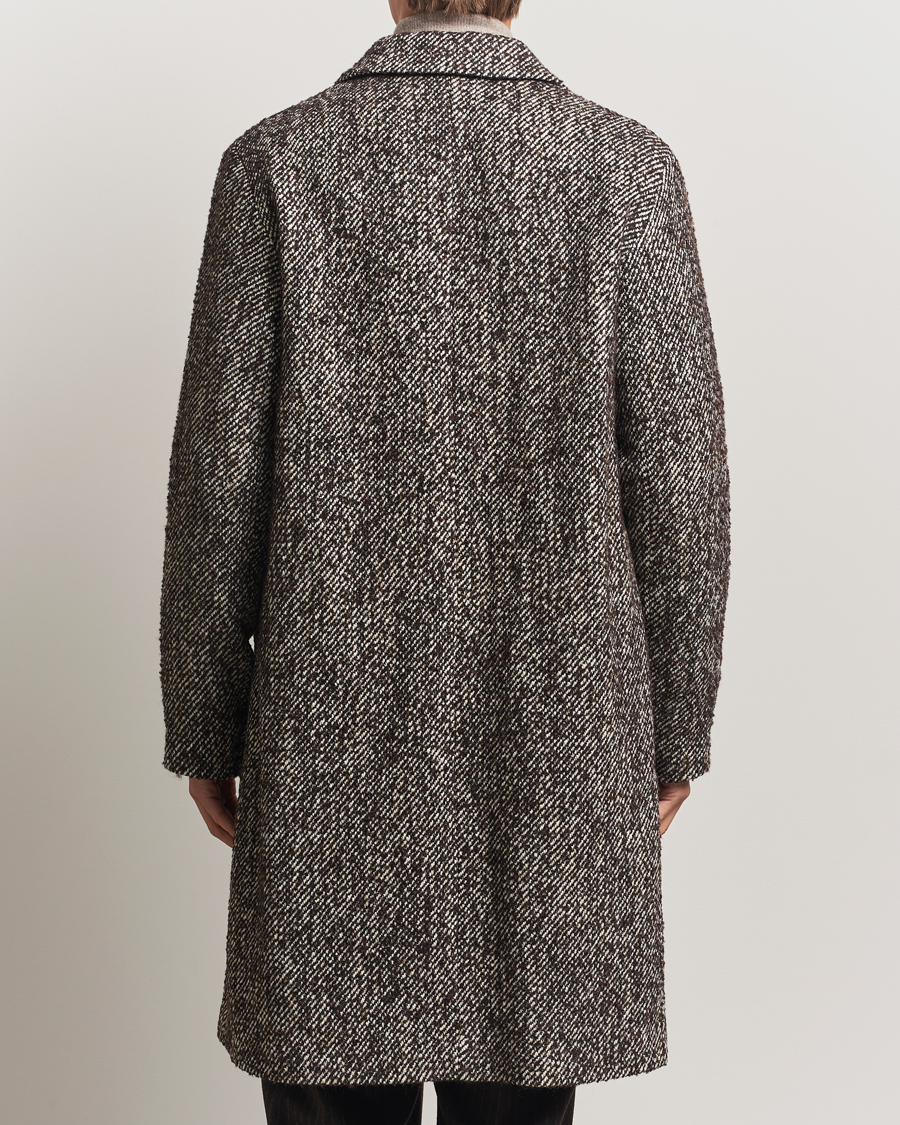 Men | Coats & Jackets | NN07 | Franco Wool Herringbone Coat Demitasse Brown