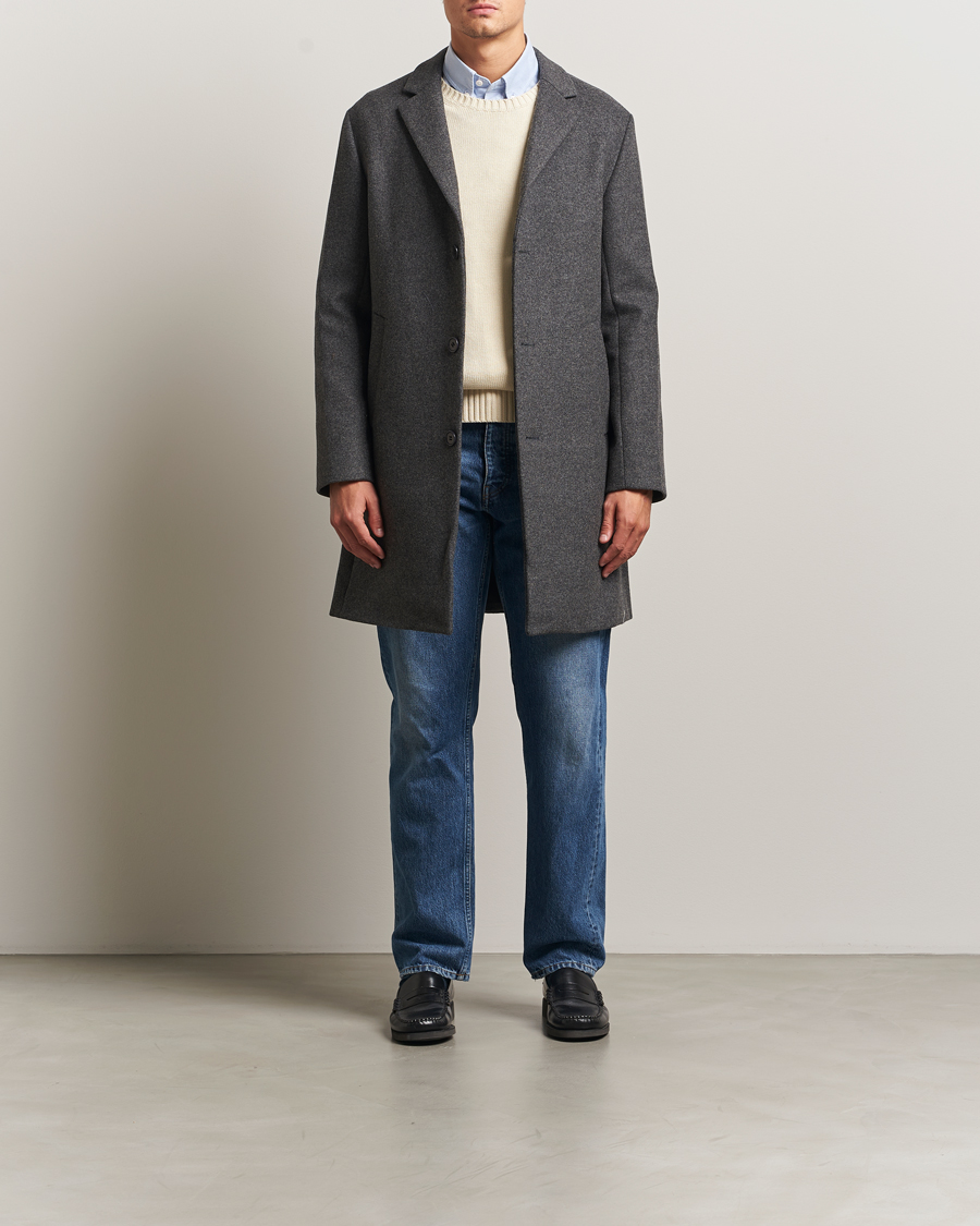 NN07 Austin Wool Coat Grey Melange at CareOfCarl.com