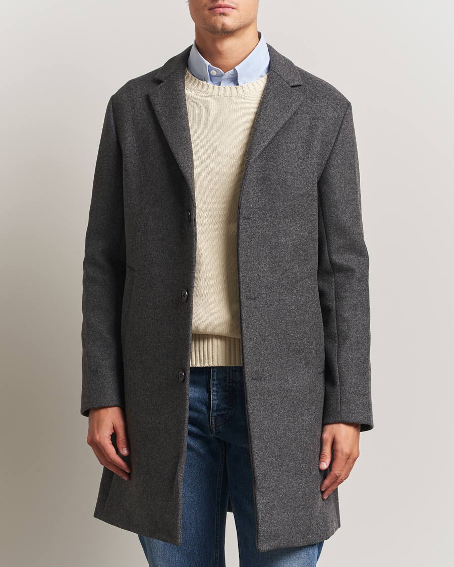 Men | Coats & Jackets | NN07 | Austin Wool Coat Grey Melange
