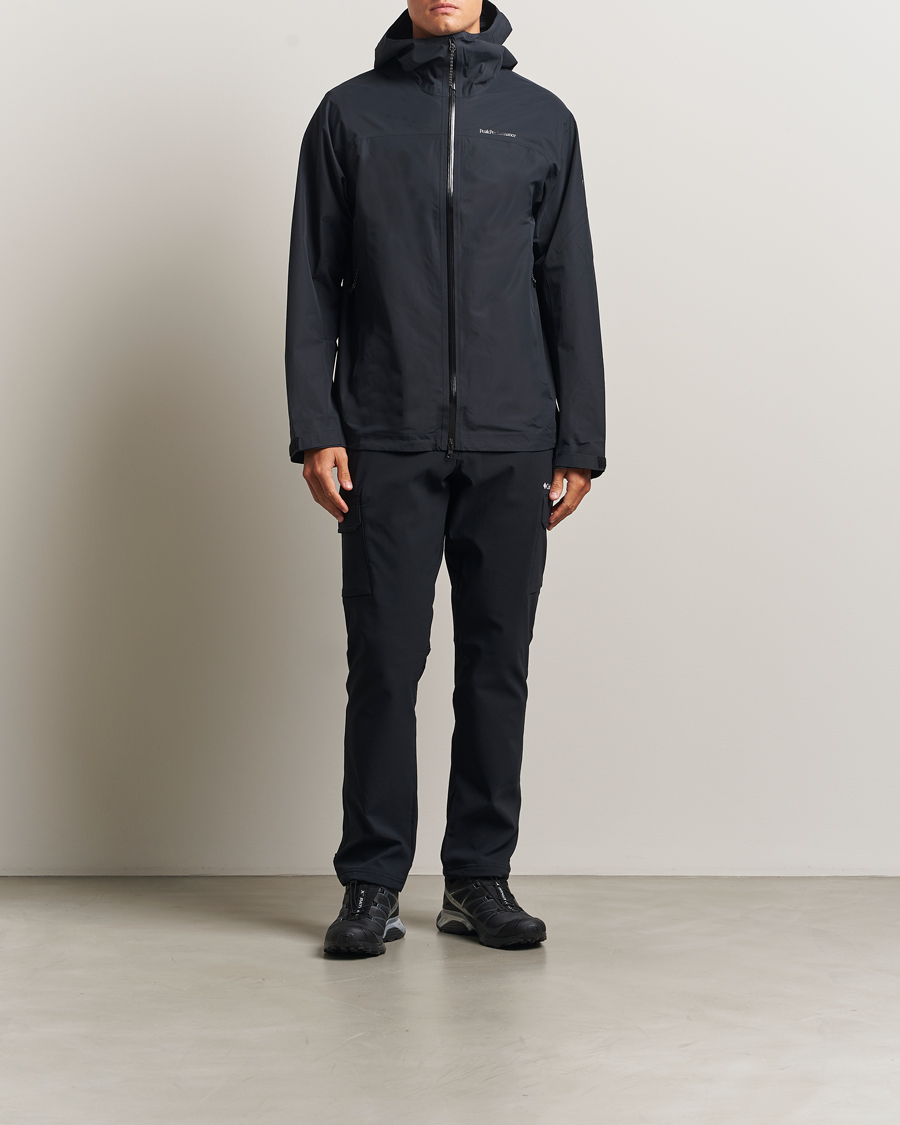 Peak Performance Treeline Shell Hooded Jacket Black at CareOfCarl.com