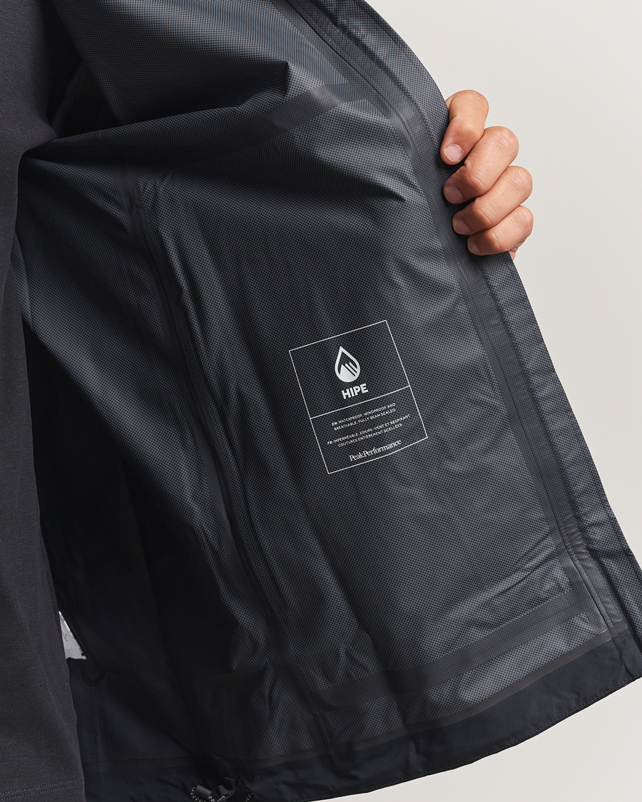 Men | Coats & Jackets | Peak Performance | Treeline Shell Hooded Jacket Black